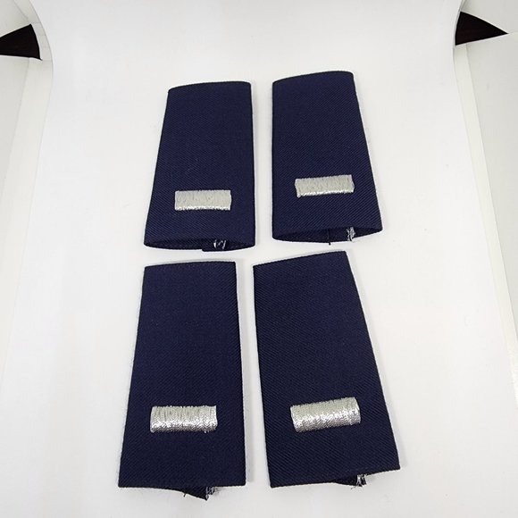 U.S. Air Force Epaulets - Shoulder Board Marks O-2 1st Lieutenant - Navy Blue - Picture 6 of 7